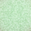 Frosted light green round glass seed beads with center hole for DIY jewelry making - Light Green
