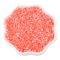 Coral pink silk cat-eye glass beads for DIY jewelry making in a white ceramic dish - 2.5mm Hole 1mm 10g/pack Approx 740pcs / Orange Red