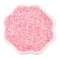 DIY craft sakura pink cat eye fuse beads in a petal-shaped ceramic bowl for jewelry making - 2.5mm Hole 1mm 10g/pack Approx 740pcs / Light Pink