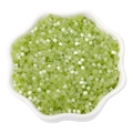 2.5mm light lime green cat eye glass beads in a white floral dish for DIY jewelry making - 2.5mm Hole 1mm 10g/pack Approx 740pcs / Light Grass Green