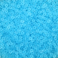Sky blue frosted translucent round glass beads for handmade jewelry DIY projects - Cyan Blue