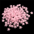 Transparent acrylic star-shaped beads with pink inner core for DIY hair accessory making - Star Transparent Bead-in-bead / 11x11.5mm (Approx. 83 Pieces/Pack) / Pink