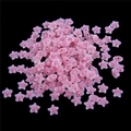 Frosted acrylic star beads in soft pink for DIY hair accessories and handmade jewelry - Star Frosted Bead-in-bead / 11x11.5mm (Approx. 83 Pieces/Pack) / Rose Red