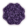 Round 2.5mm purple cat eye glass seed beads in a white ceramic dish for DIY jewelry - 2.5mm Hole 1mm 10g/pack Approx 740pcs / Dark Night Purple