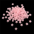 Pink frosted acrylic star beads for DIY jewelry making and handmade hair accessories - Star Frosted Bead-in-bead / 11x11.5mm (Approx. 83 Pieces/Pack) / Pink