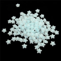 Frosted light blue acrylic star beads with holes for DIY hair accessory making - Star Frosted Bead-in-bead / 11x11.5mm (Approx. 83 Pieces/Pack) / Sky Blue