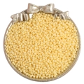 Matte cremegelbe Glasperlen für DIY-Schmuckherstellung auf einem Silberteller - 2mm 20g/Packung (ca. 1300 Stück) / Gelb