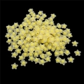 DIY yellow frosted acrylic star beads with round inner core for jewelry making - Star Frosted Bead-in-bead / 11x11.5mm (Approx. 83 Pieces/Pack) / Yellow