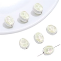 Star-shaped glass heart alloy charms in pale yellowish green for DIY bracelet making - Ellipse / 1 Piece (Hole approx 1mm) / Yellow