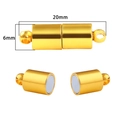 Χρυσό κυλινδρικό μαγνητικό κούμπωμα 20x6mm για κολιέ και βραχιόλια DIY - 20x6mm / Χρυσό