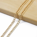Polished golden DIY jewelry curb chain for handmade necklaces and accessories - Encrypted Chain (7mm) / KC Gold