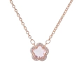 Elegante Halskette aus S925 Sterlingsilber mit Kirschblüte und Muschel in Roségold-Optik - 925er Silber / Roségold