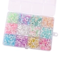 DIY bead set in 12 pastel colors with storage box for jewelry making - Light Series (12 Grid Box)