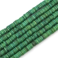 Perles plates Heishi vertes en coquillage avec texture naturelle pour bijoux DIY - 8mm (38cm/Fil, Env. 180-190 Pièces) / Vert clair