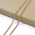 Γυαλισμένη χρυσή αλυσίδα curb για DIY κολιέ με συμπαγή μεταλλική δομή συνδέσμων - Αλυσίδα Curb (4mm) / KC Χρυσό