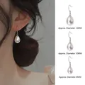 S925 sterling silver vintage teardrop pearl earrings available in 8mm 10mm 12mm - 925 Silver / 8mm