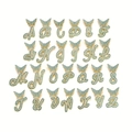 Halsketten mit grünen Zirkonia-Buchstaben und Schmetterlingsverschluss auf weißem Grund - Gold Schmetterling Buchstabe Anhänger Ohne Kette