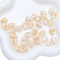 Irregular gold foil glass beads for DIY jewelry making with white sand texture details - Irregular Bead 10x14mm Hole 1.5mm 1pc/Pack / White