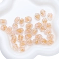 Handmade pink translucent glass beads with gold foil flakes for DIY jewelry making - Irregular Bead 10x14mm Hole 1.5mm 1pc/Pack / Pink