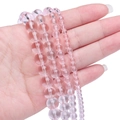 Pink faux jade glass beads in 4mm to 10mm sizes for DIY jewelry necklace making - 4mm / Pink