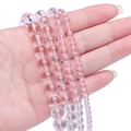 Pink translucent glass beads in 6mm to 12mm sizes for DIY jewelry making - Garnet Red