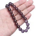 Semi-transparent deep purple amethyst round beads for DIY bracelet jewelry making - Grape Purple