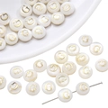 Freshwater shell bead with gold letter G for DIY necklace and bracelet jewelry making - Letter G