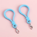 Porte-clés ampoule en acrylique bleu clair avec fermoir mousqueton pour bijoux DIY - Bleu clair