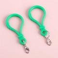 Porte-clés ampoule en acrylique vert émeraude avec fermoir mousqueton pour bijoux DIY - Vert