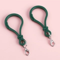 Lot de deux porte-clés ampoules en acrylique vert foncé avec fermoirs mousquetons - Vert foncé
