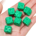 Green acrylic cheese cube beads for DIY phone chains and handmade jewelry accessories - 14x14mm (5 Pieces/Pack) / Green