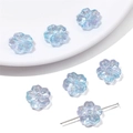 14mm cherry blossom glass beads in blue purple gradient with gold glitter for DIY - Sakura Shape (14mm / 10 Pcs/Pack) / Purple-Blue Gradient