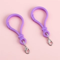 Lot de deux crochets en acrylique violet en forme d'ampoule avec fermoirs mousquetons argentés - Violet
