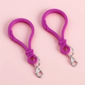 Paire de clips ampoules en acrylique violet avec fermoirs mousquetons argentés pour DIY - Fuchsia