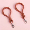 Lot de porte-clés en acrylique marron avec fermoir homard en métal pour accessoires DIY - Marron