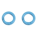 Anillos de resorte redondos azul cielo para llaveros DIY y accesorios de bolsos - 20mm / Azul