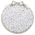 Perle tonde in acrilico bianco 3mm per creazione di gioielli DIY e braccialetti - 4mm-Circa 300Pz(Foro 1mm) / Bianco