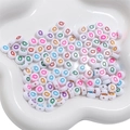 Colorful acrylic letter Q beads for DIY jewelry making and handmade crafts accessories - Letter Q / 50Pcs/Bag