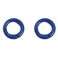Deep blue candy color alloy spring O-ring round snap hook for DIY bag jewelry - 20mm / Sapphire Blue