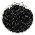 Perle tonde in acrilico nero lucido da 3mm con fori per la creazione di gioielli fai-da-te - 4mm-Circa 300Pz(Foro 1mm) / Nero