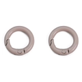 Candy colored matte alloy spring O-ring round clasp in dusty rose for DIY crafts - 20mm / Light Coffee