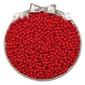 Perline rotonde in acrilico rosso da 3mm per gioielli fai-da-te in vassoio argento - 4mm-Circa 300Pz(Foro 1mm) / Rosso