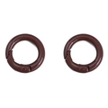 Dark brown candy-colored alloy spring ring clasp for DIY keychains and bags - 20mm / Dark Coffee