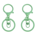Mint green matte metal swivel lobster clasp keychain accessories for DIY jewelry making - Light Green