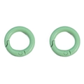 Mint green matte alloy round spring o-rings for DIY bags and keychain accessories - 20mm / Grass Green
