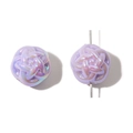 Irisierende lavendelfarbene Acrylperlen in Rosenform für DIY-Schmuck und Bastelarbeiten - Lila / 11mm 2mm