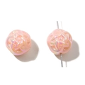 Pink iridescent acrylic rose beads for DIY jewelry making and handicraft accessories - 11mm (5 Pieces/Pack) / Pink