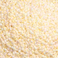 Crèmewitte rocailles met iriserende AB-coating voor het maken van DIY-sieraden - Miniatuurformaat / Geel