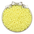 Cuentas redondas de acrílico amarillo pálido de 3mm y 4mm para joyería y pulseras - Amarillo claro
