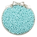 Cuentas redondas de acrílico azul claro 3mm 4mm para joyería DIY en bandeja decorativa - Azul claro
